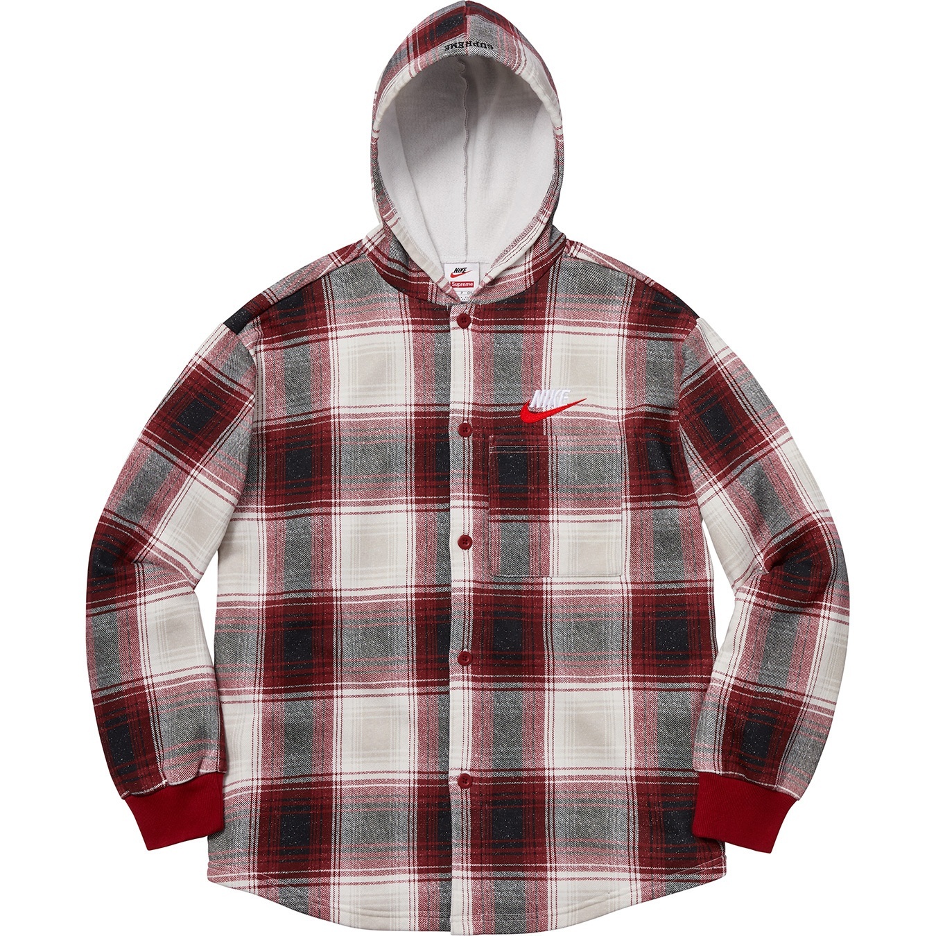 Supreme®/Nike® Plaid Hooded Sweatshirt view 10
